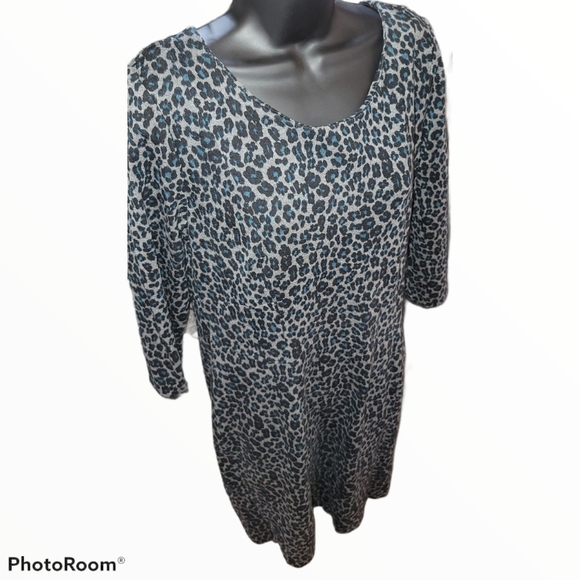 Talbots Animal print dress sz 14 - Picture 2 of 11